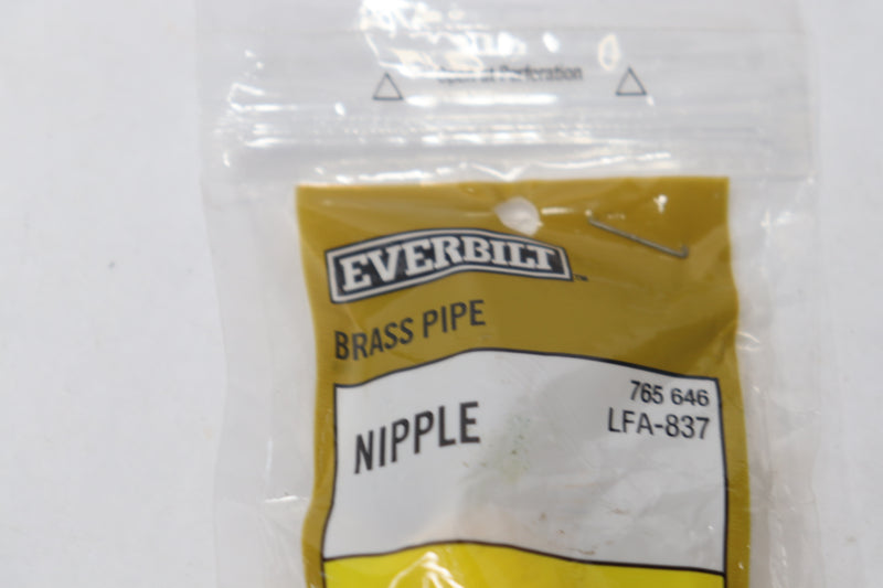 Everbilt Pipe Nipple Fitting Brass 1/2" x 2" MIP LFA-837