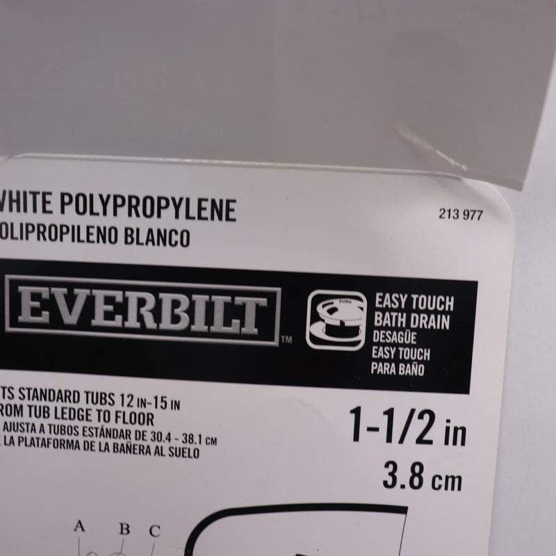 Everbilt Poly Pipe Bath Waste SH-7100-P-01-03-1 - Missing Waste T