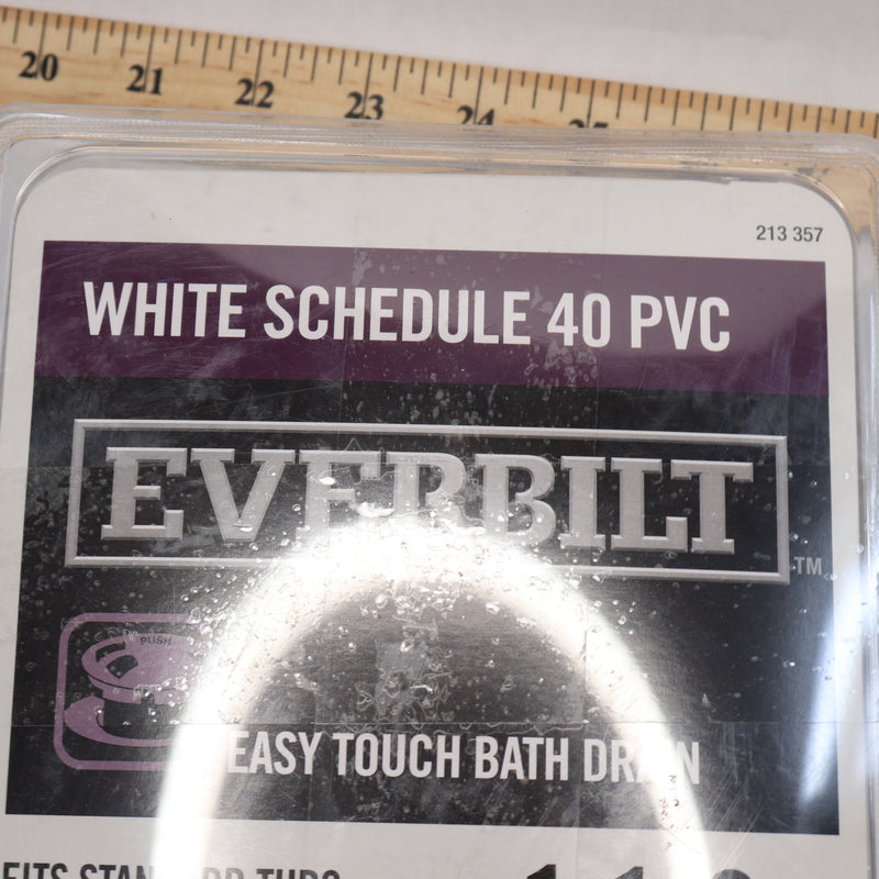 Everbilt Pipe Bath Waste and Overflow Drain PVC -Missing One 90 Degree Elbow