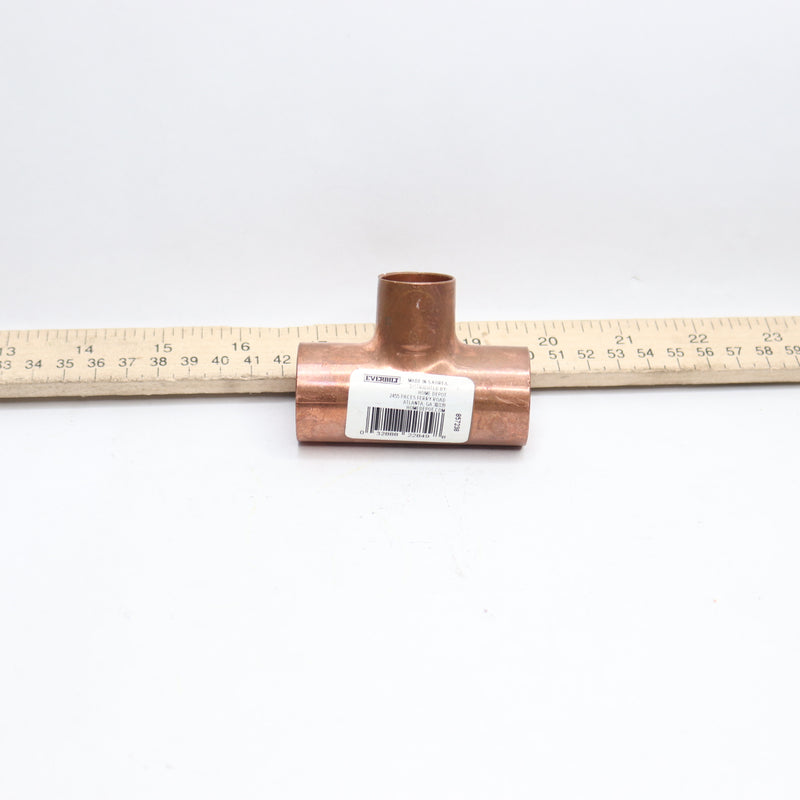 Everbilt Pressure All Cup Reducing Tee Fitting Copper 1" x 1" x 3/4" 857238