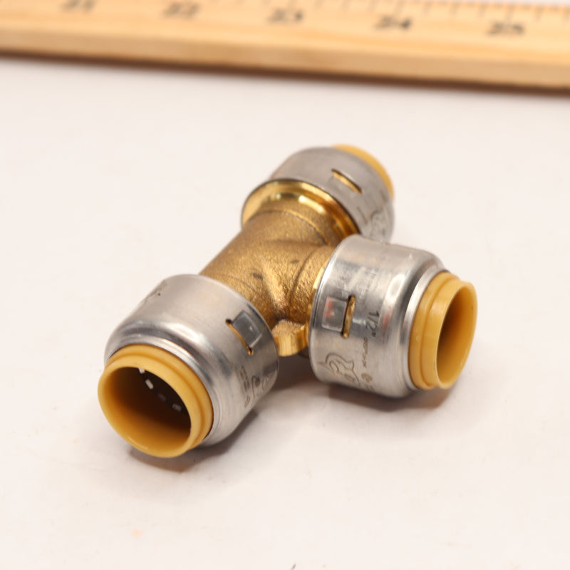 RWC Push to Connect Plumbing Fitting Tee Copper 1/2" UR362A