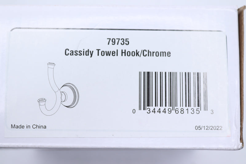 Delta Cassidy Double Robe Hook Polished Chrome 3.93 x 2.5 x 4.65" 79735