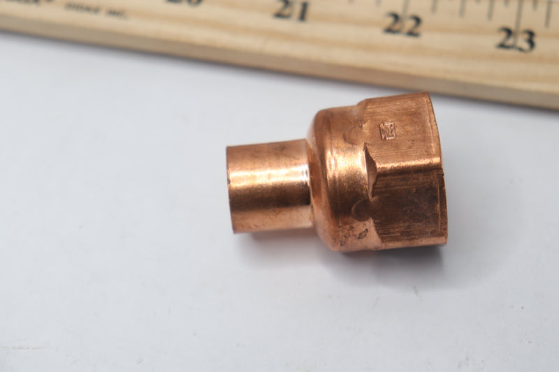 Everbilt Female Adapter Fitting Pressure Cup x FPT Copper 1/2" x 3/4" 501 700