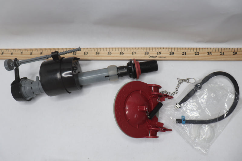 Fluidmaster Universal Fill Valve and 3" Toilet Flapper Repair Kit Plastic