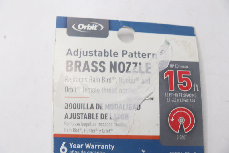 Orbit Adjustable Pop Up Nozzle Brass 15' 53574-03