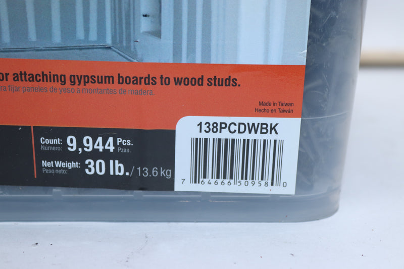 Grip-Rite Drywall Nail Smooth Shank Phosphate Coated 30 lbs 1-3/8"