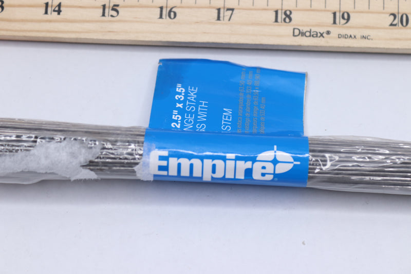 (100-Pk) Empire Stake Flags Steel Staff Orange 3.5" x 2.5" 78-002