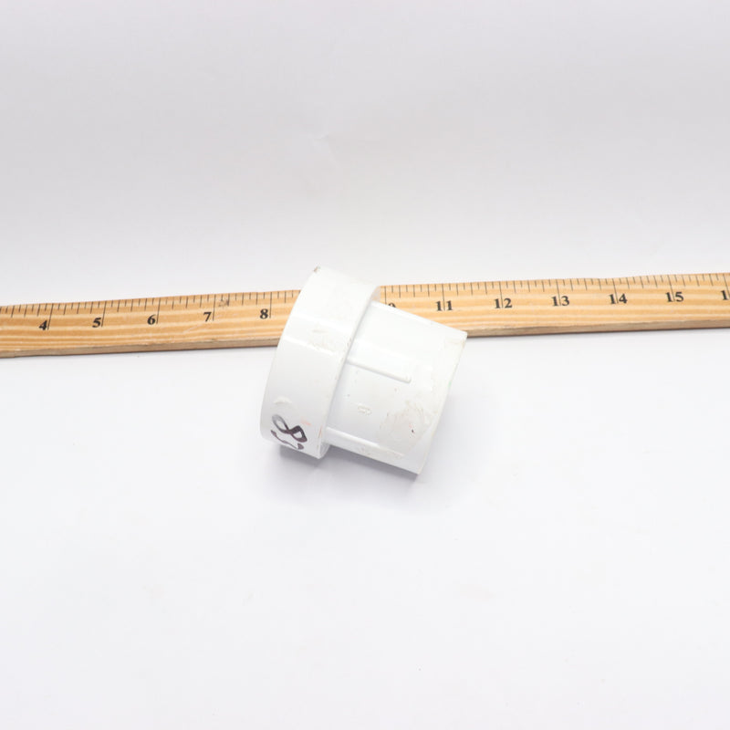 Studor Adapter Socket PVC White 2" Slip x 10-1/2" Threaded - Marked