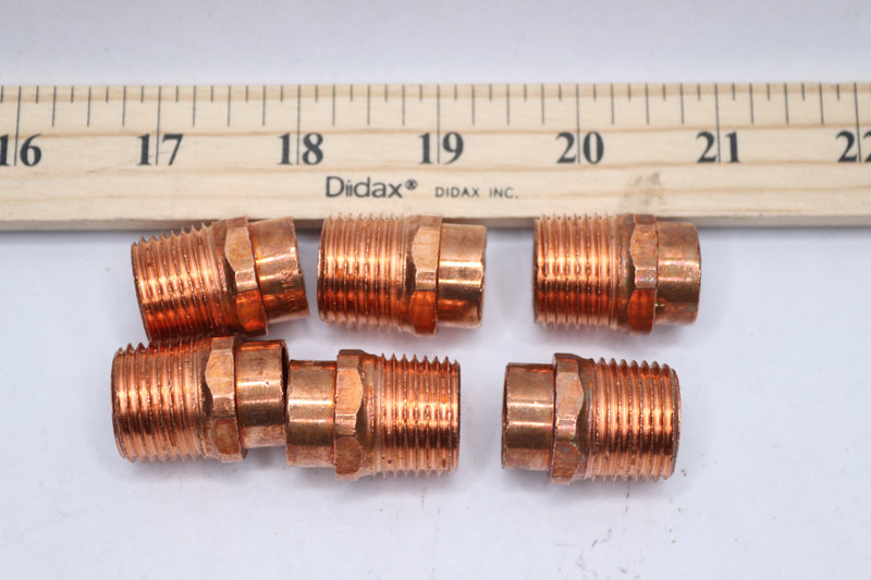 (6-Pk) Everbilt Male Pressure Adapter 1/2" Copper Cup x MIP CP604