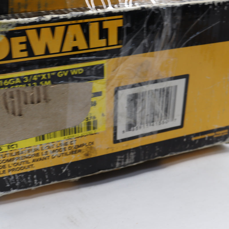 (13500-Pk) DeWalt Galvanized Wide Crown Glue Collated Staple 16-Ga 3/4" x 1"