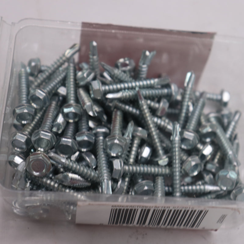 (100-Pk) Everbilt Hex Head Sheet Metal Screw Zinc Plated