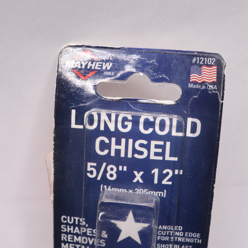 Mayhew Carded Cold Chisel Tool Alloy Steel 5/8" x 12" 12102