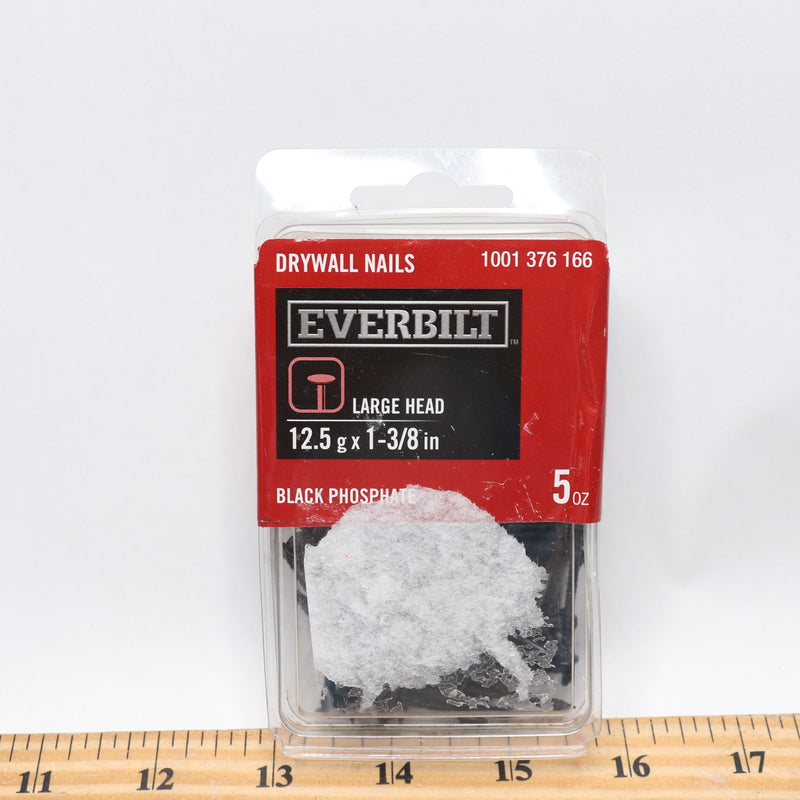 Everbilt Cupped Head Drywall Nail Black Phosphate 12.5g x 1-3/8" 5 Oz