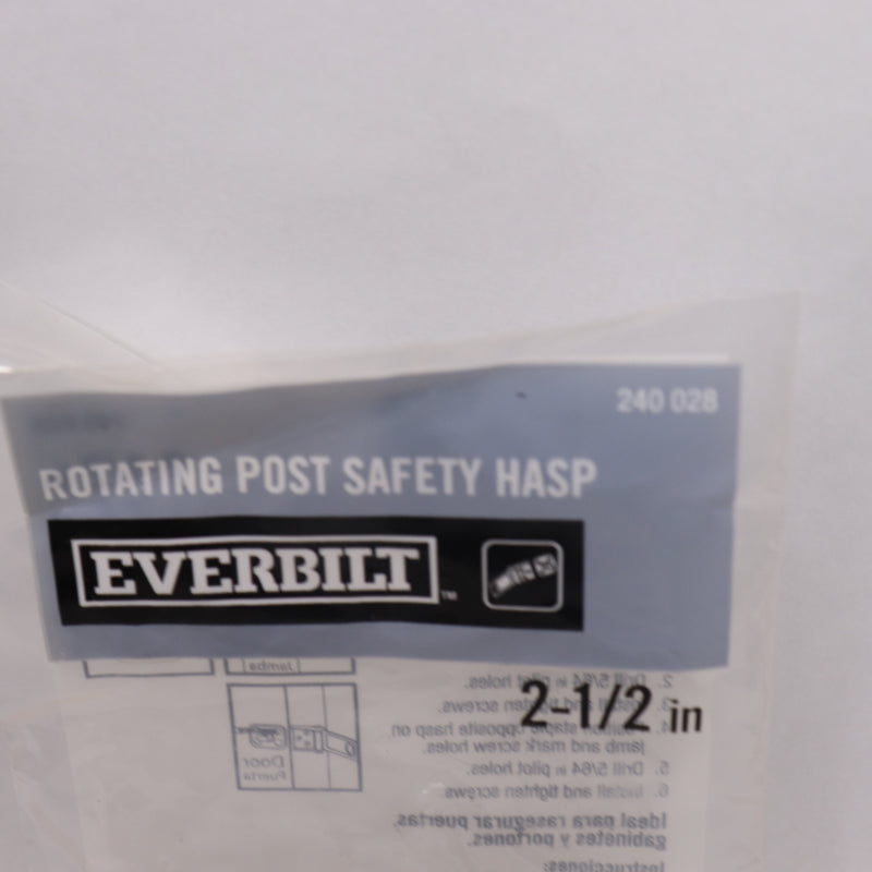 Everbilt Rotating Post Safety Hasp Kit Zinc Plated 2-1/2" 240 028