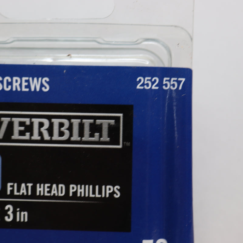 (50-Pk) Phillips Flat Head Wood Screws Zinc Plated