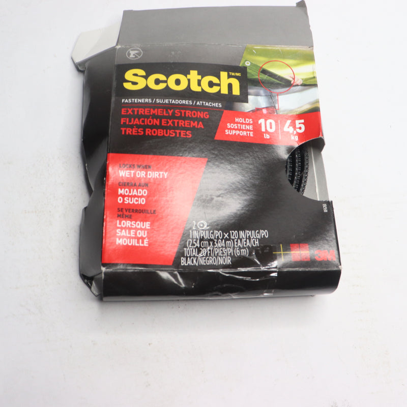 Scotch Extreme Fastener Black 1" x 120" 10 Lb