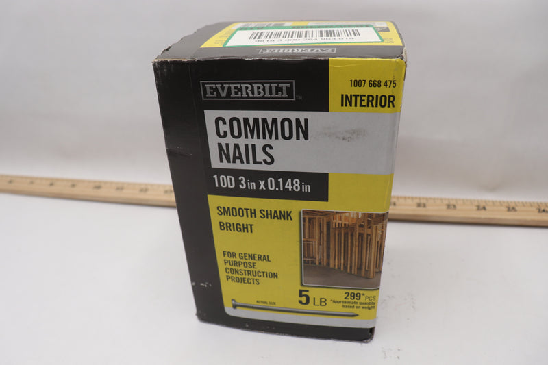 (299-Pk) Everbilt 10D Common Nails Bright 3" 1007 668 475