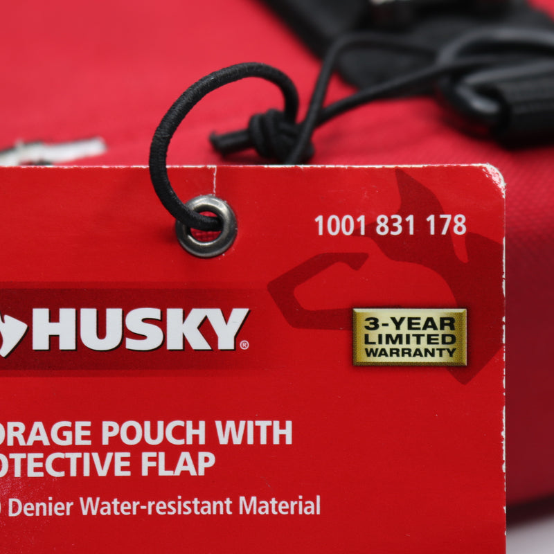 Husky Rugged Storage Bag Pouch w/ Protective Flap Polyester 7" 1001 831 178