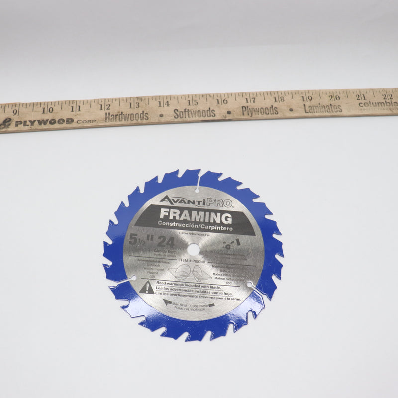 Avanti Pro Framing Circular Saw Blade 5-1/2" x 24 Tooth P0524X