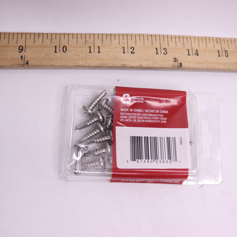 (20-Pk) Everbilt Phillips Pan-Head Sheet Metal Screws