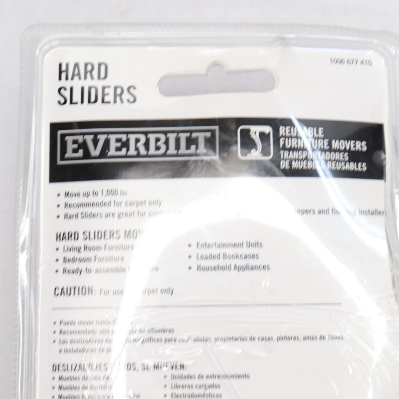 (6-Pk) Everbilt Round Furniture Moving Hard Sliders Move up to 1000 Lbs 4-3/4"