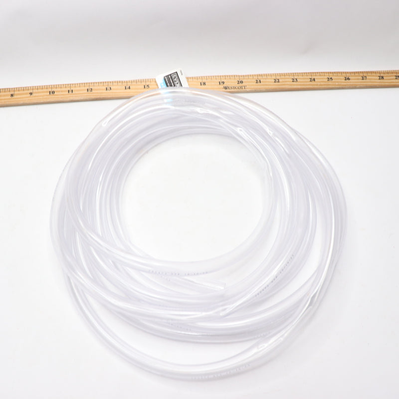 Everbilt Liquid Tubing Vinyl Clear 1/2" x 5/8" x 20' -Has Minor Kinks Throughout