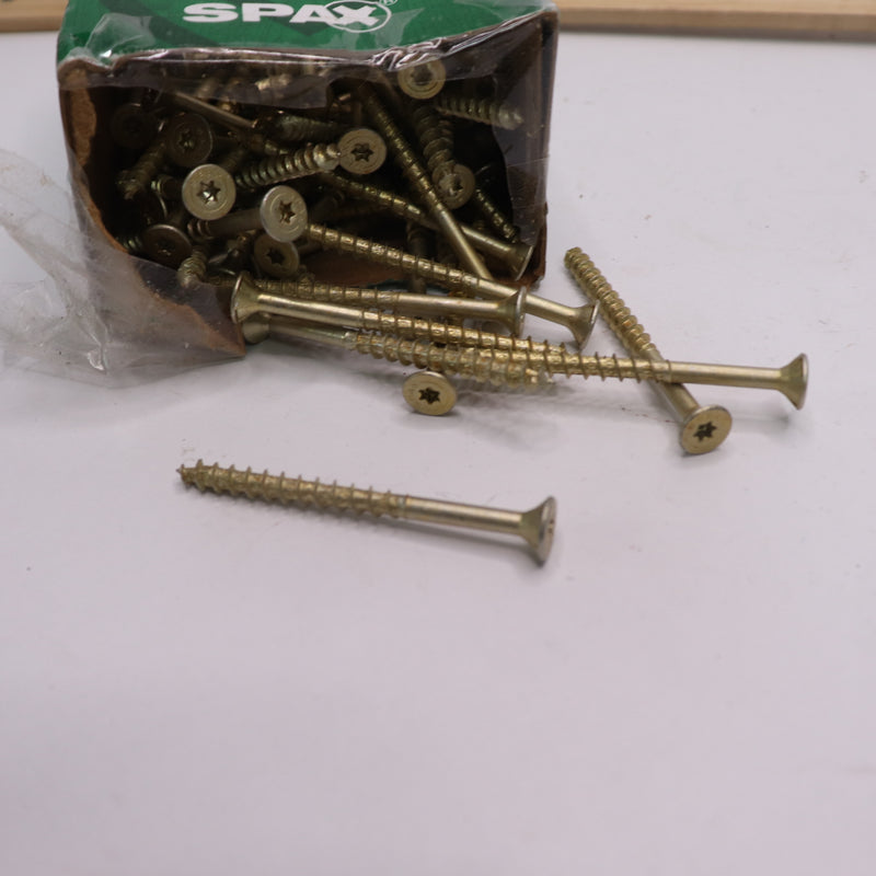 Spax Flat Star Wood-Screws Yellow Zinc 1 Lb 10 x 2-1/2" 1006 213 479