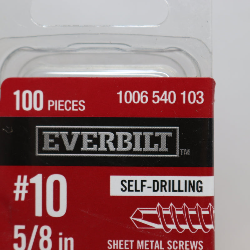 (100-Pk) Everbilt Phillips Pan Head Sheet Metal Screw Zinc Plated 1006 540 103