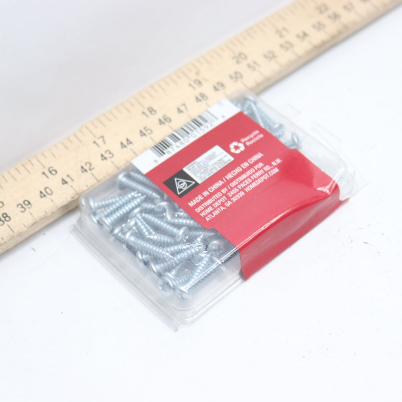 (100-Pk) Everbilt Phillips Pan Head Sheet Metal Screw Zinc Plated