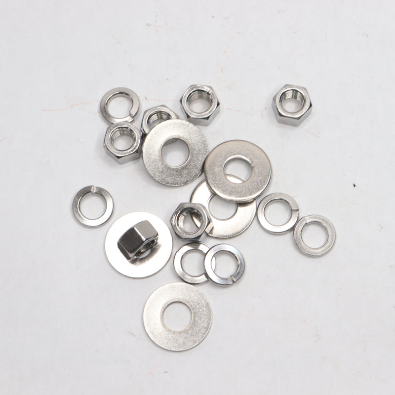 (6-Pk) Everbilt Nut, Washer and Lock Washer Stainless Steel 1/2" 283 734