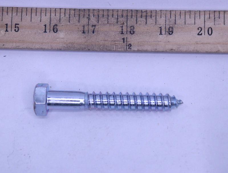 (21-Pk) Everbilt Hex Lag Screw Zinc Plated 1/2" x 3-1/2" 229 716