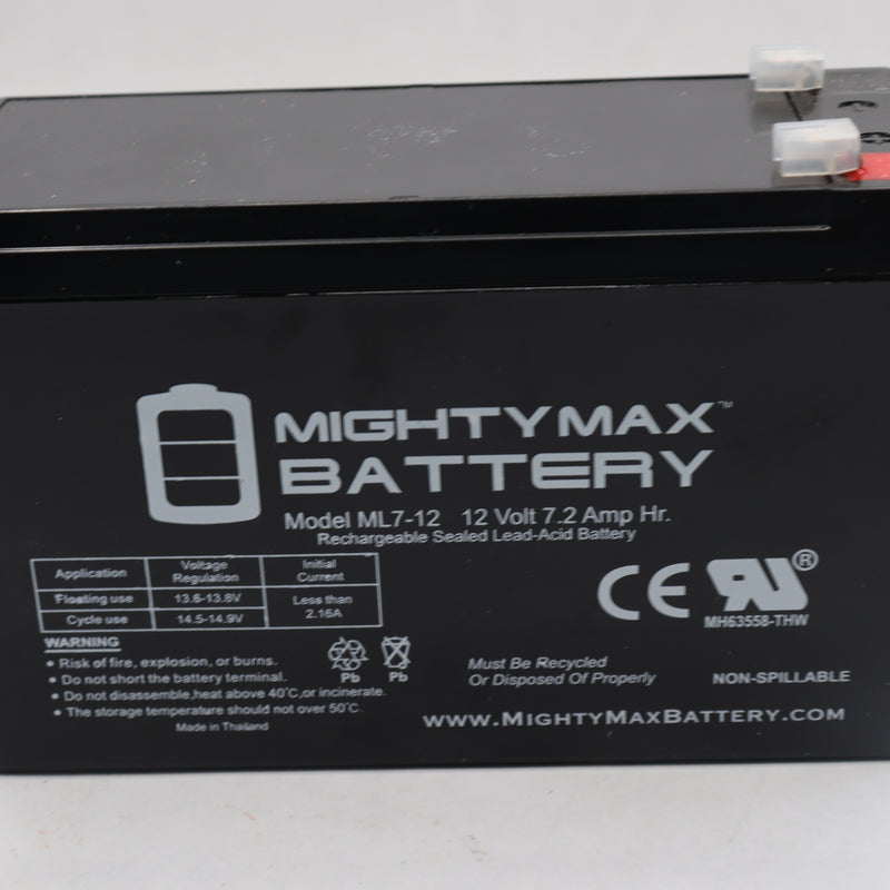 Mighty Max 12 Volt 7 Amp 2 Ah SLA Battery ML7-12