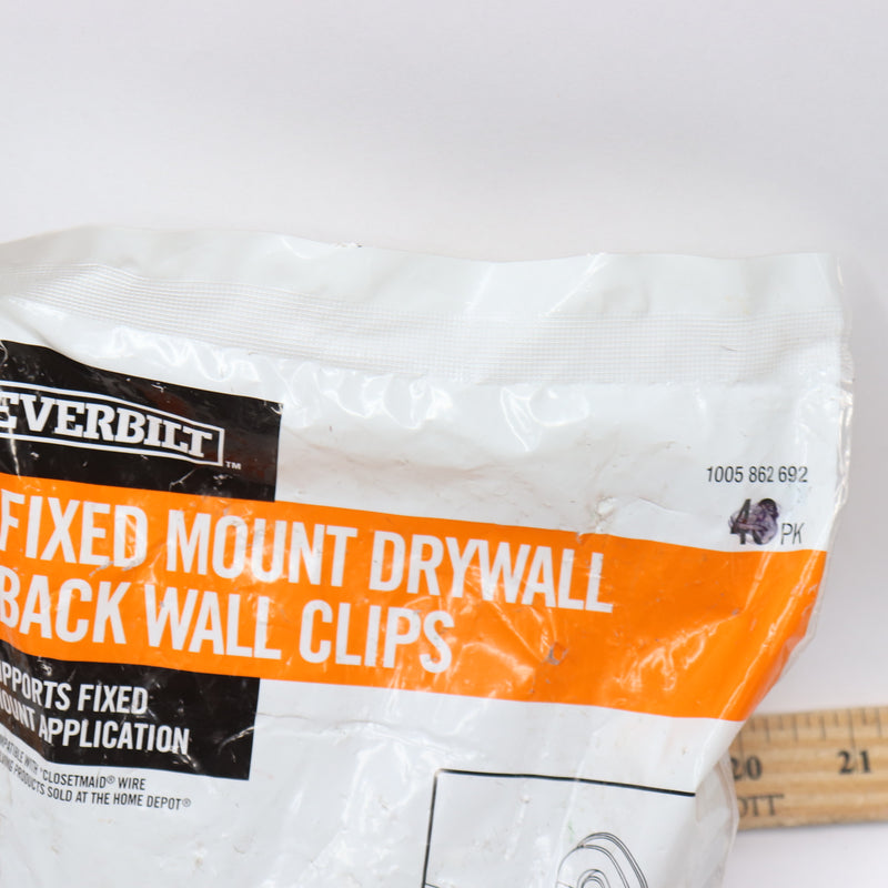 (44-Pk) Everbilt Fixed Mount Drywall Back Wall Clips 1005 362 692