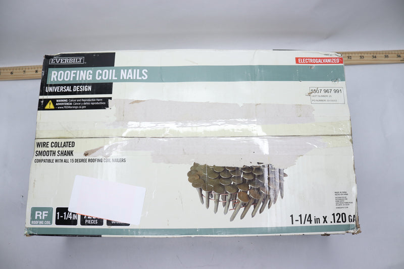 (Approx 7000-Pk) Everbilt Roofing Coil Nails 1-1/4" - 1 Coil Missing