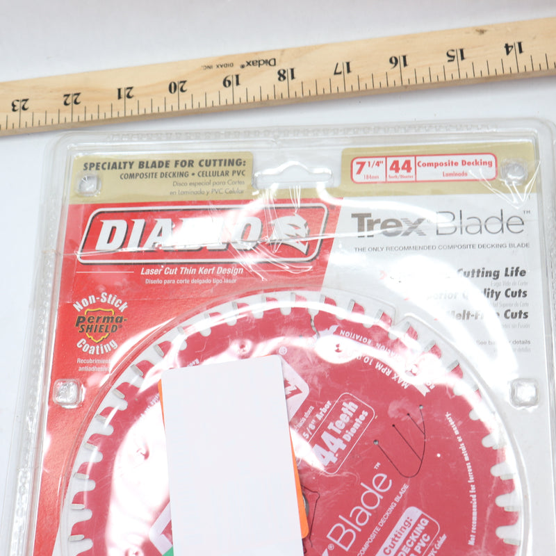 Freud Trex Blade Circular Saw Blade for Composite & Plastic Red 44T x 7-1/4"