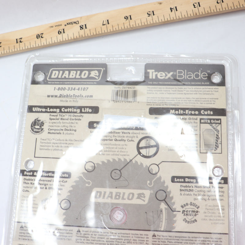 Freud Trex Blade Circular Saw Blade for Composite & Plastic Red 44T x 7-1/4"