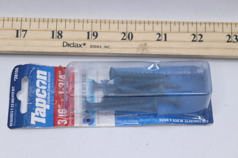 (8-Pk) Tapcon Concrete Anchors 3/16 x 1-3/4 28155