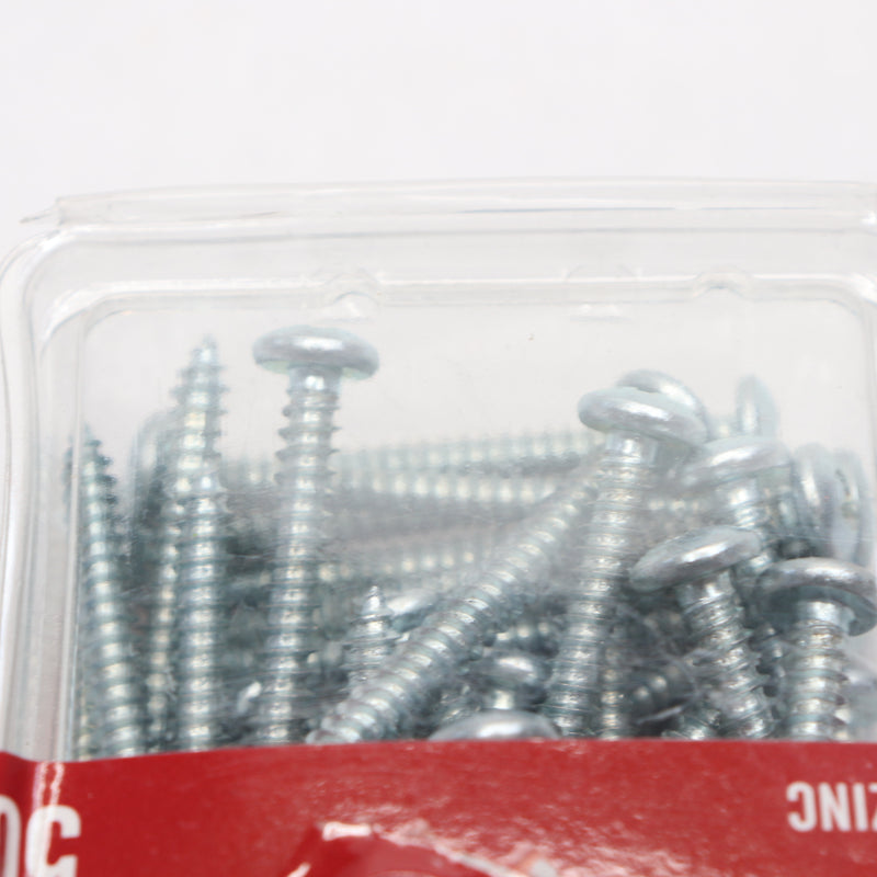 (50-Pk) Everbilt Pan-Head Phillips Drive Sheet Screw Metal Zinc-Plated