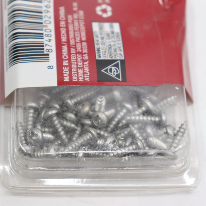 (50-Pk) Everbilt Phillips Round Head Screw Metal