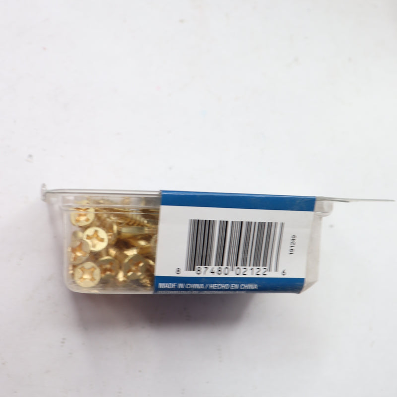 (50-Pk) Everbilt Flat-Head Phillips Drive Wood Screw Brass