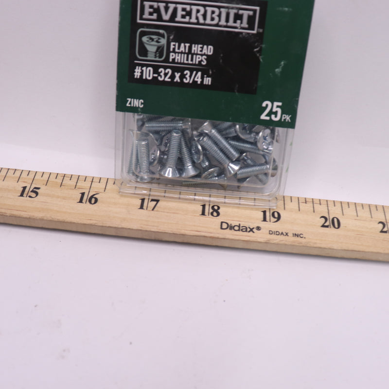 (25-Pk) Everbilt Phillips Flat Head Machine Screw Zinc Plated