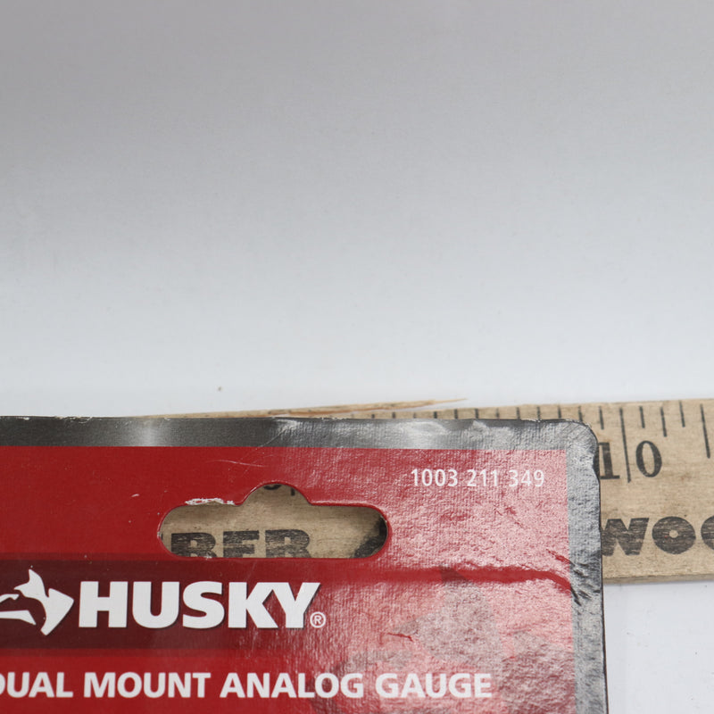 Husky Dual Mount Analog Gauge 1/8" or 1/4" NPT 1003211349-Complete