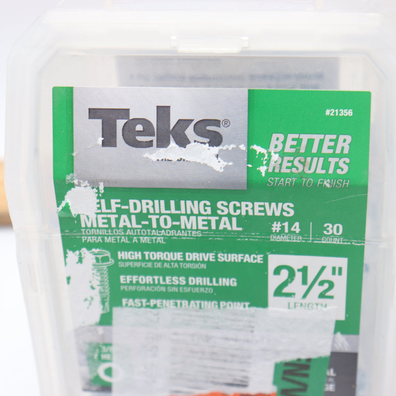 (20-Pk) Teks Self Tapping Hex Washer Head Drill Point Screws