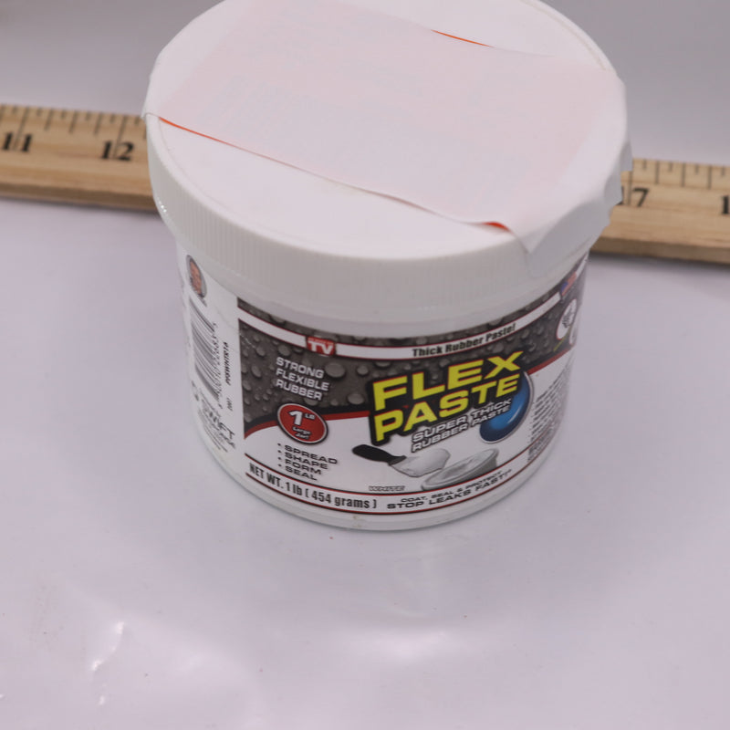 Flex Paste Waterproof Spackle Sealant Rubber Paste White 1lb PFSWHTR16