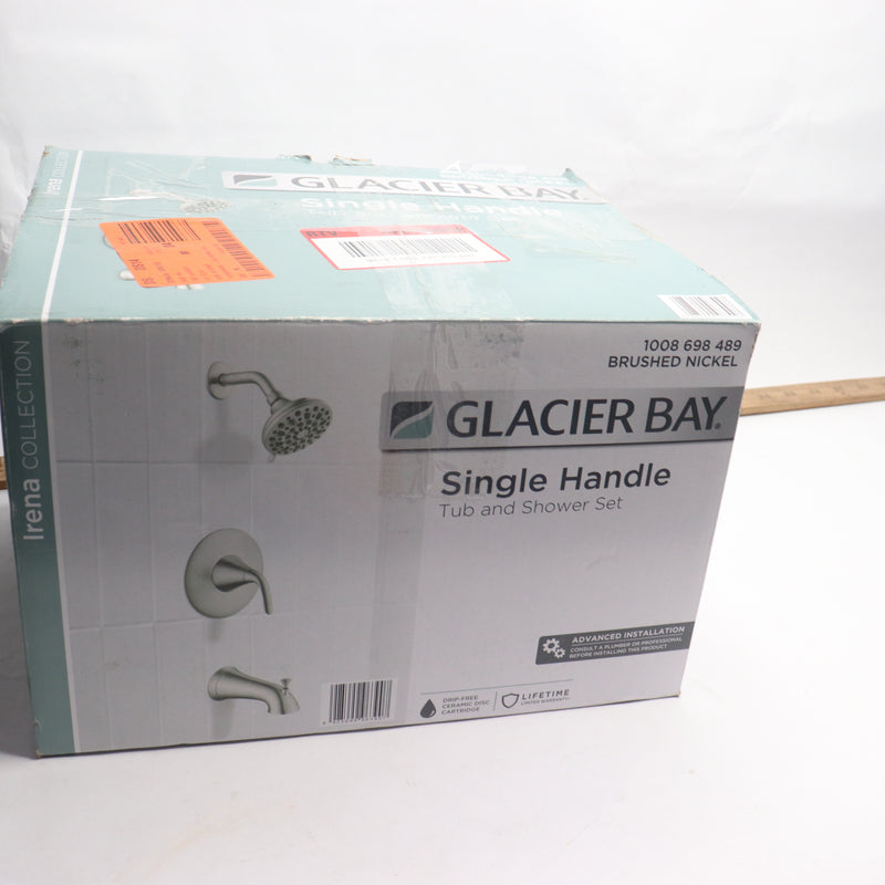 Glacier Bay Tub and Shower Set Irena Brushed Nickle 1-Handle 1008698489