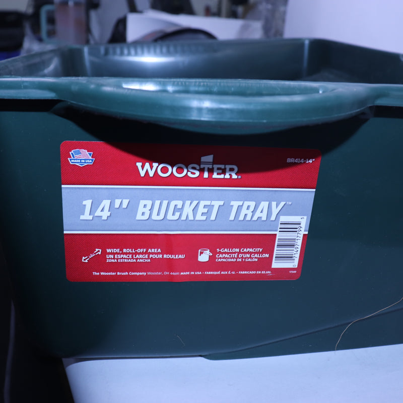 Wooster Rectangular Bucket Tray Brush Paint Plastic Green 14" BR414-14