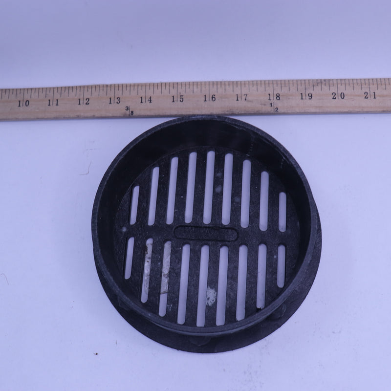 NDS Grate Cover Connects to Round Black Plastic 6" 40