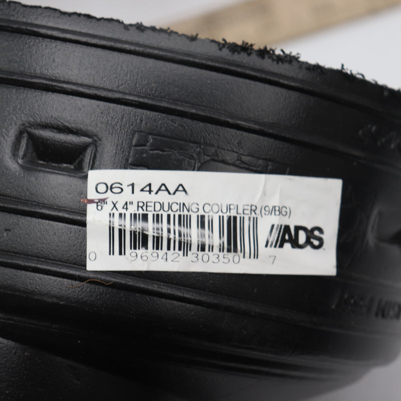 ADS Reducing Coupler HDPE Black 6" x 4" 0614AA