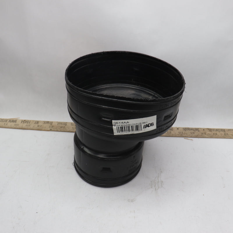 ADS Reducing Coupler HDPE Black 6" x 4" 0614AA