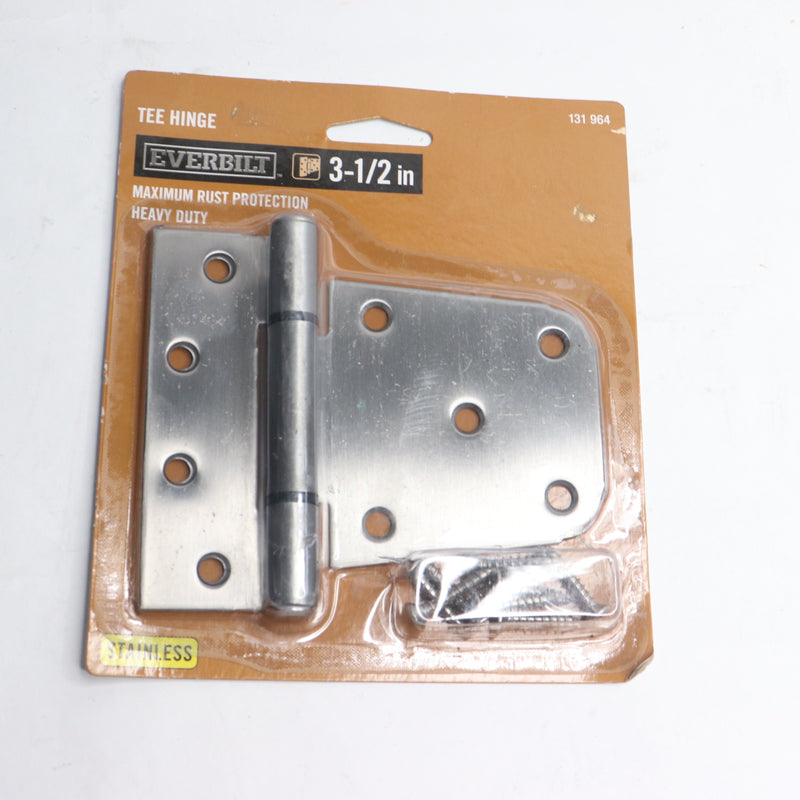 Everbilt Heavy-Duty Gate Tee Hinge Stainless Steel 3-1/2" 131964